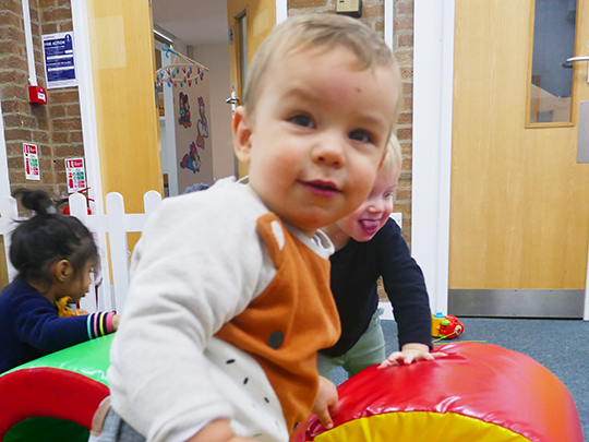 Children playing indoors