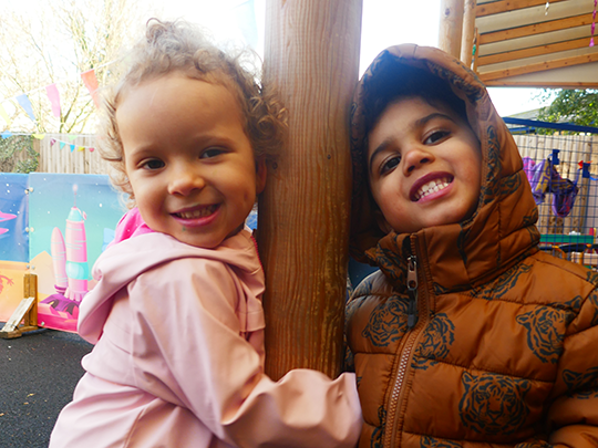 Children playing outdoors