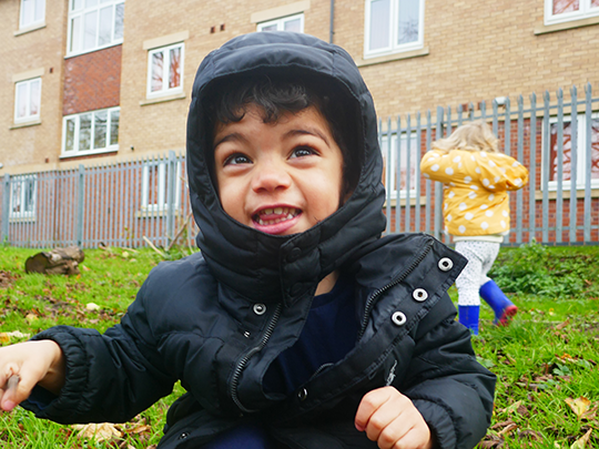 Children playing outdoors