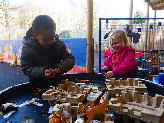 Children playing outdoors